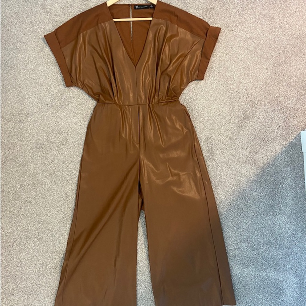 NewYork&Company Faux Leather Jumpsuit